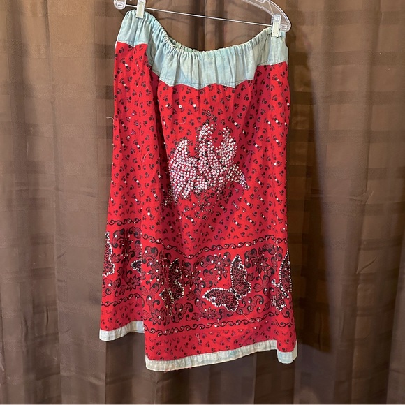 1940s Vintage China Poblana Eagle Folk Skirt- Frida Kahlo